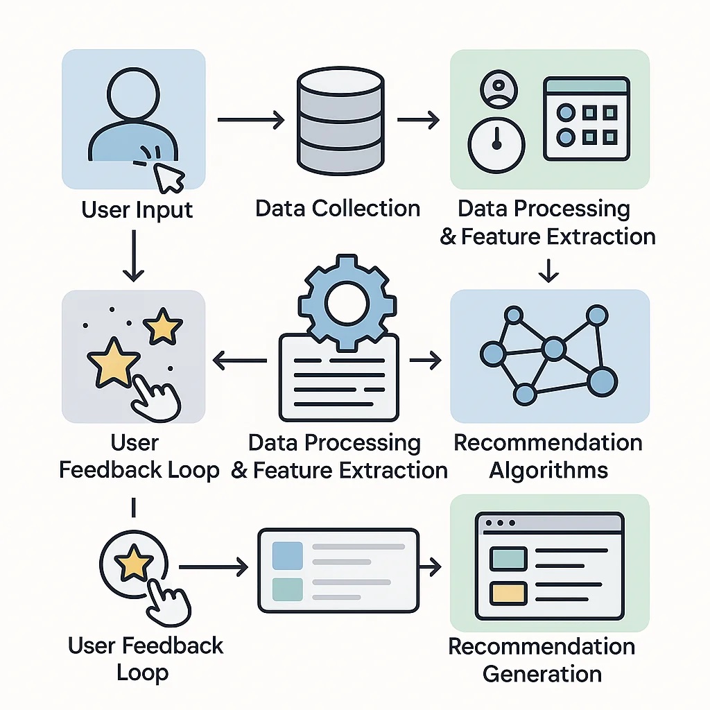 Conceptual diagram of the recommendation system architecture